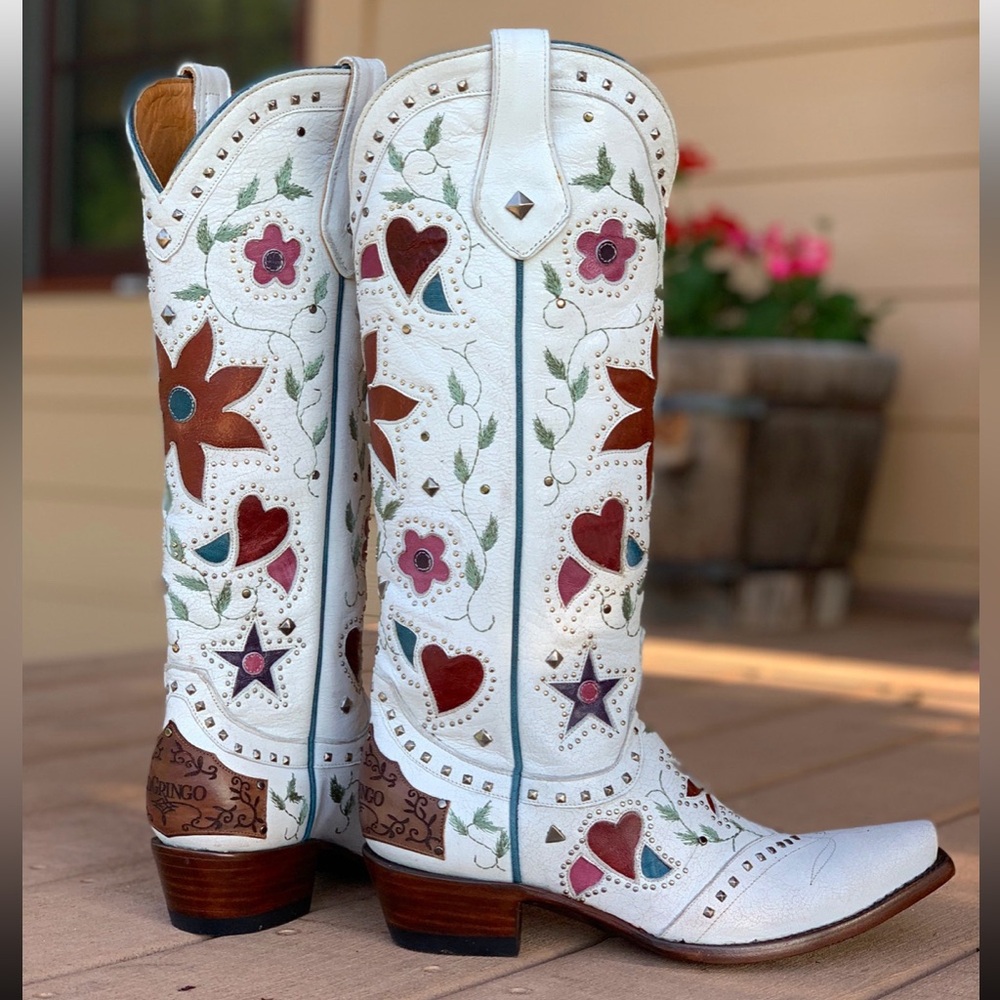 Old Gringo Lovers and Flowers White, Women’s Size 9.5 NEW